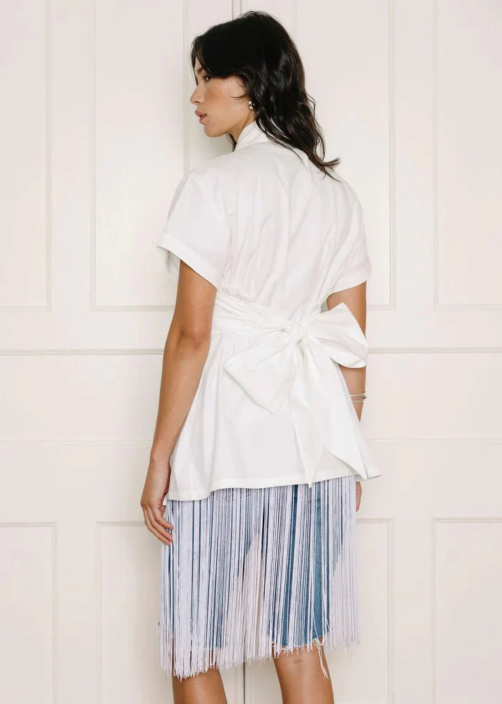 A Bronze Age Charli Top (White Poplin) - Image 2