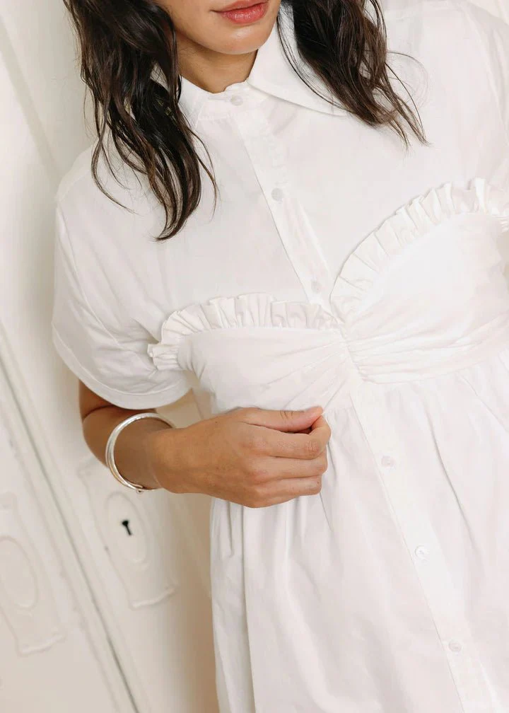A Bronze Age Charli Top (White Poplin) - Image 3
