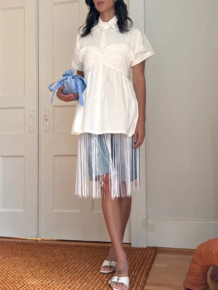 A Bronze Age Charli Top (White Poplin) - Image 5