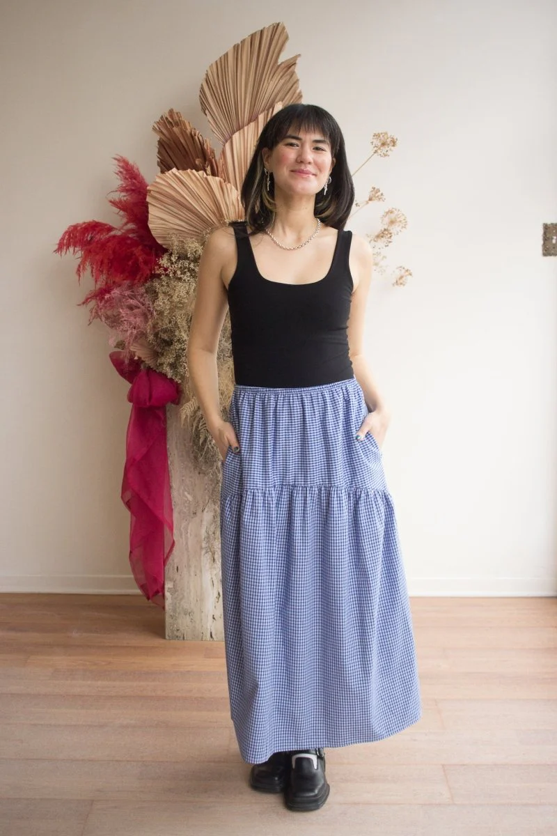 A Bronze Age Field Skirt (Ocean Gingham)