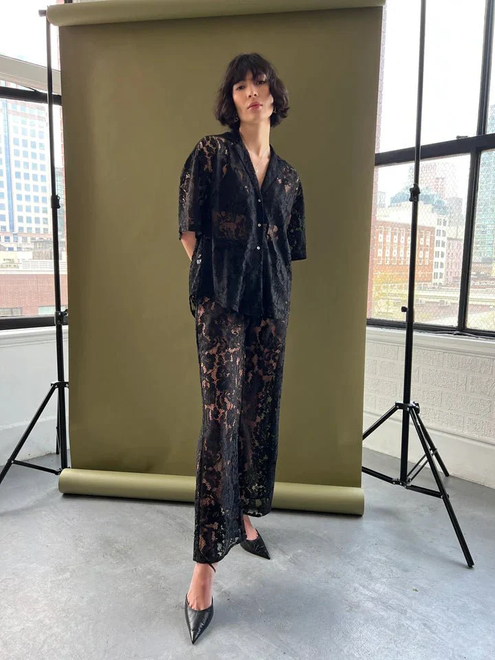 A Bronze Age Romeo Button Down (Black Lace) - Image 10
