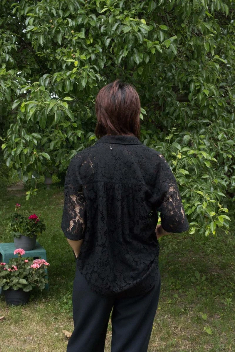 A Bronze Age Romeo Button Down (Black Lace) - Image 4
