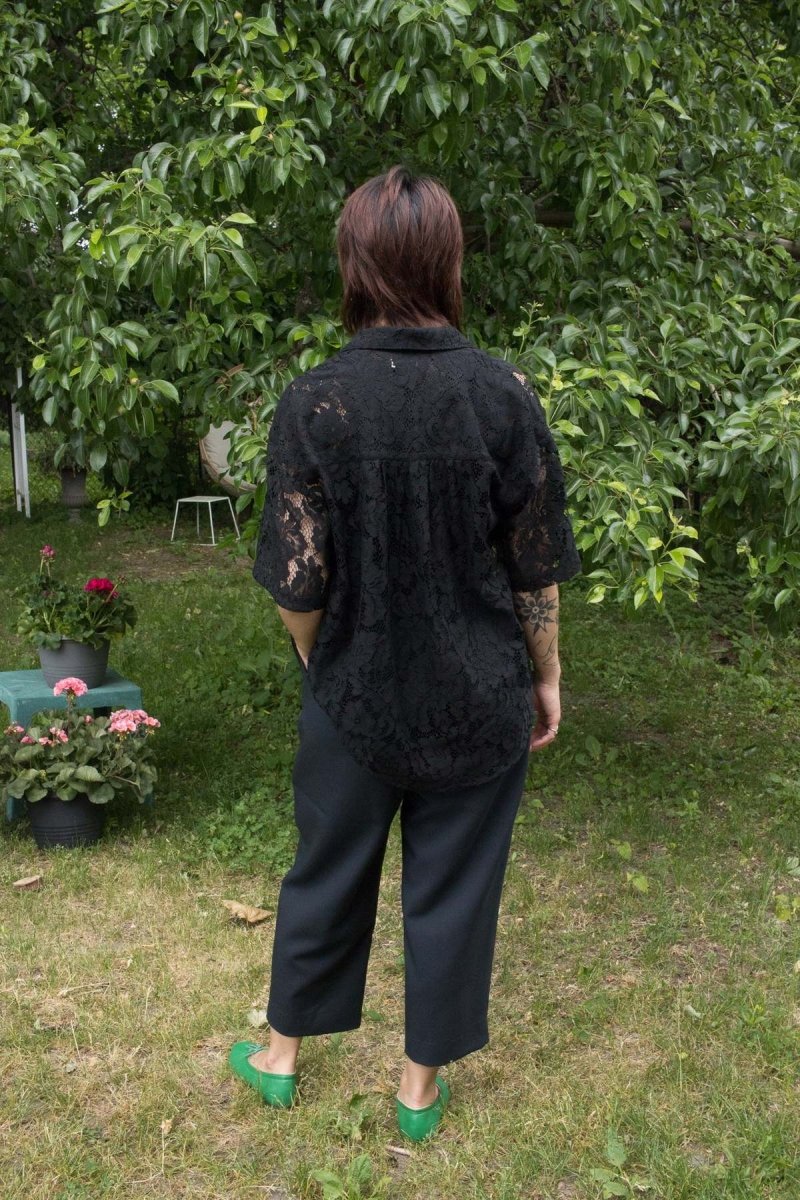A Bronze Age Romeo Button Down (Black Lace) - Image 6