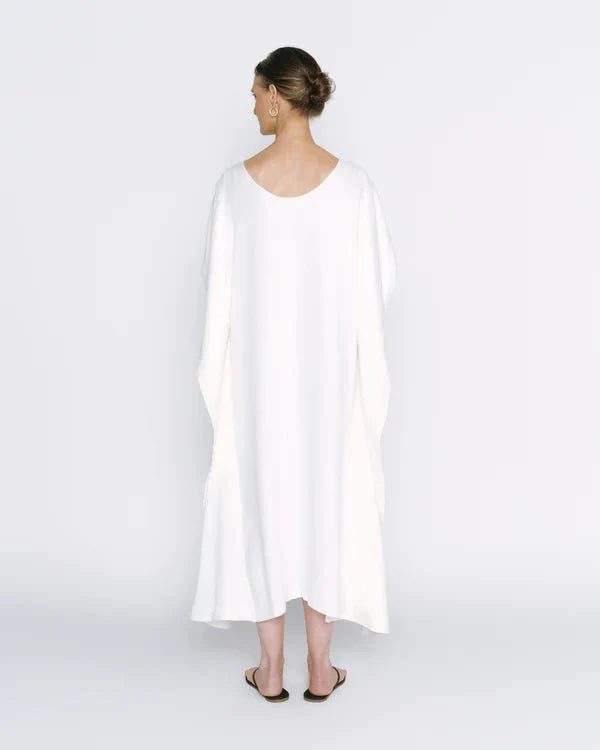 Anushka Diana Linen Caftan (White) - Image 6