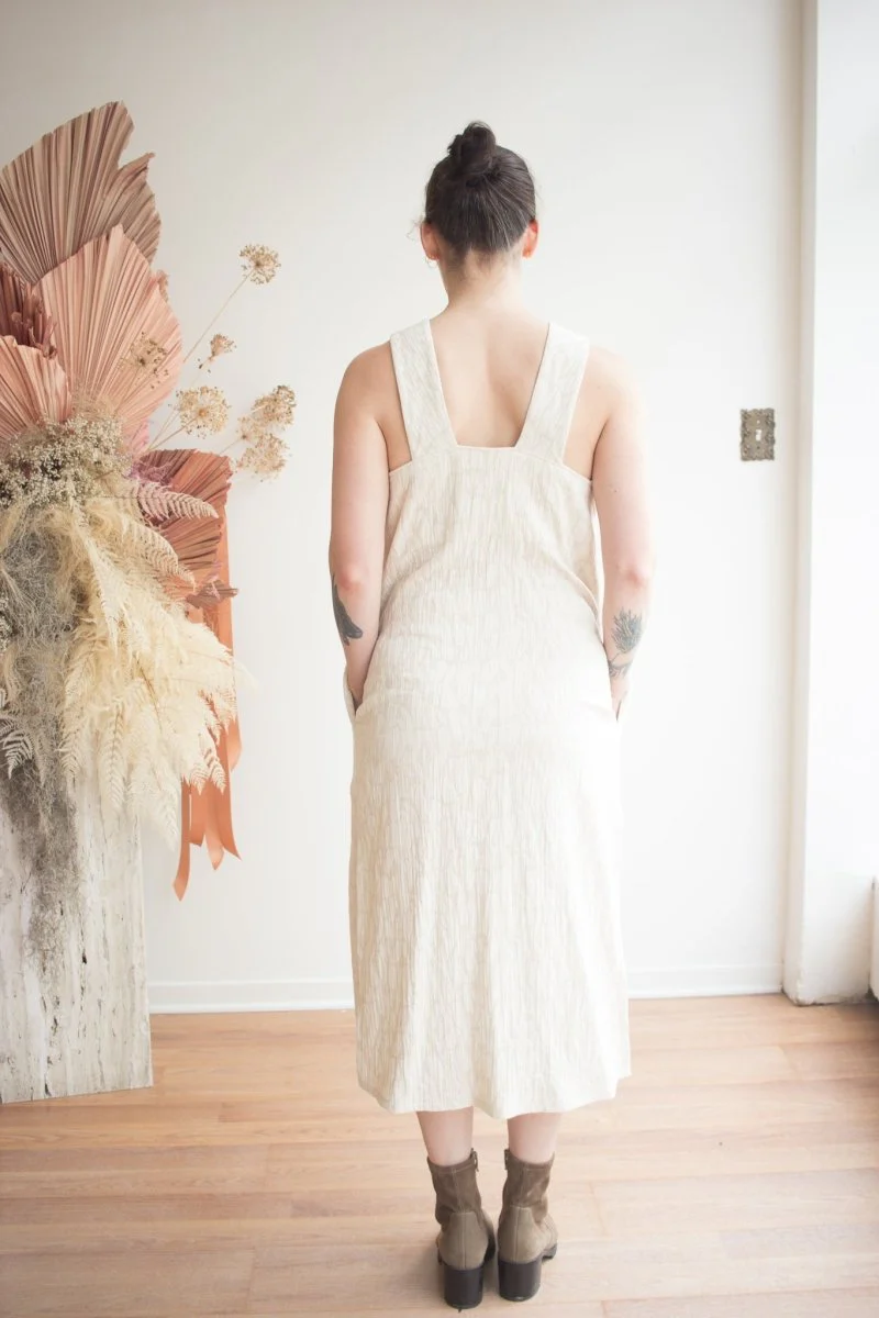Anushka Marisa Halter Dress (Oatmeal Jacquard) - Image 3