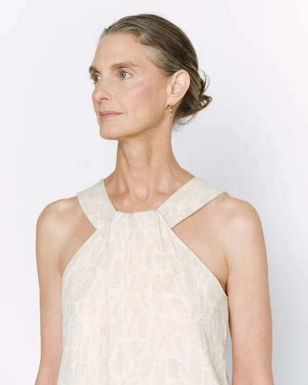Anushka Marisa Halter Dress (Oatmeal Jacquard) - Image 6