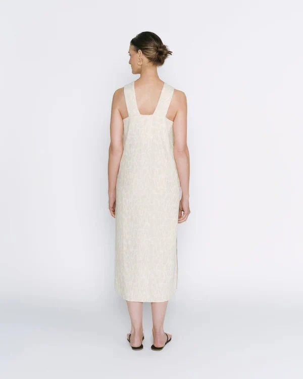 Anushka Marisa Halter Dress (Oatmeal Jacquard) - Image 8