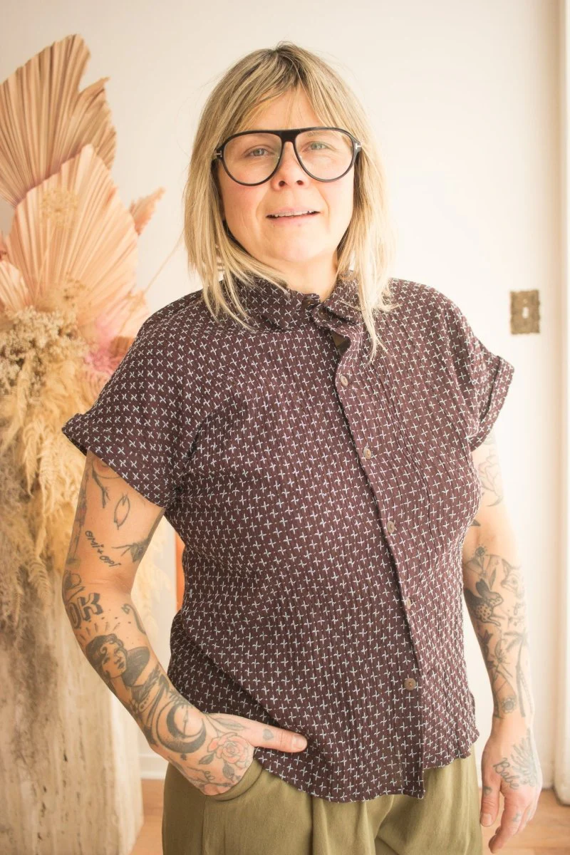 Atelier B Loose Fitting Shirt (Eggplant)