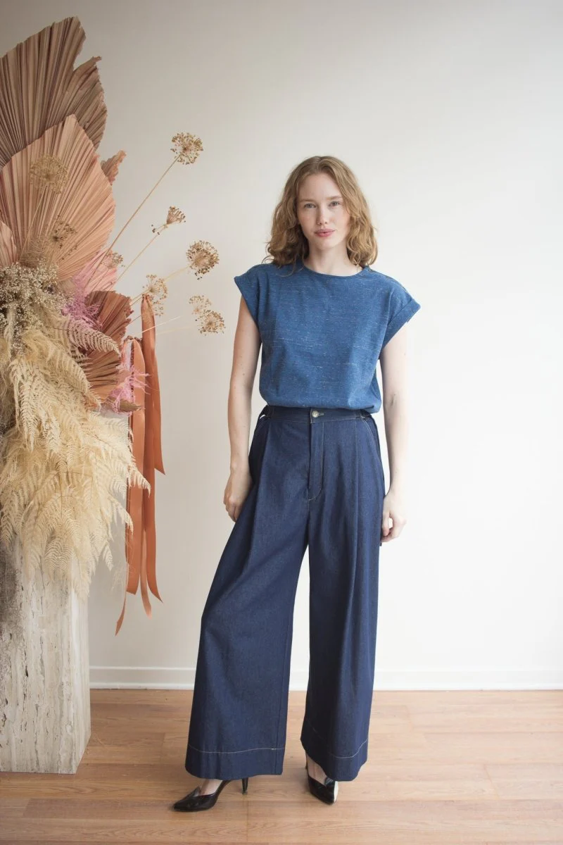 Atelier B Cap Sleeve Top (Navy Confetti) - Image 5
