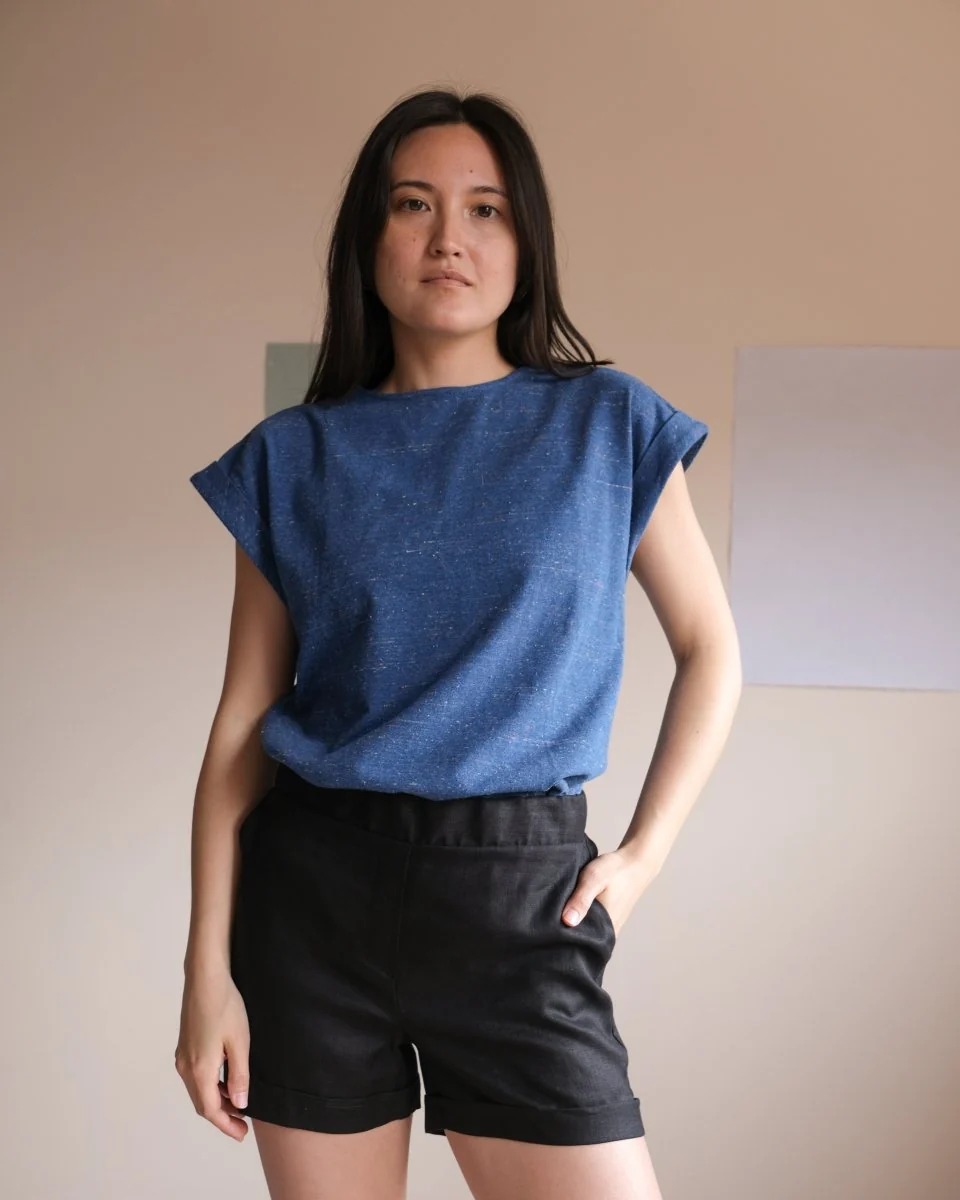 Atelier B Cap Sleeve Top (Navy Confetti) - Image 6