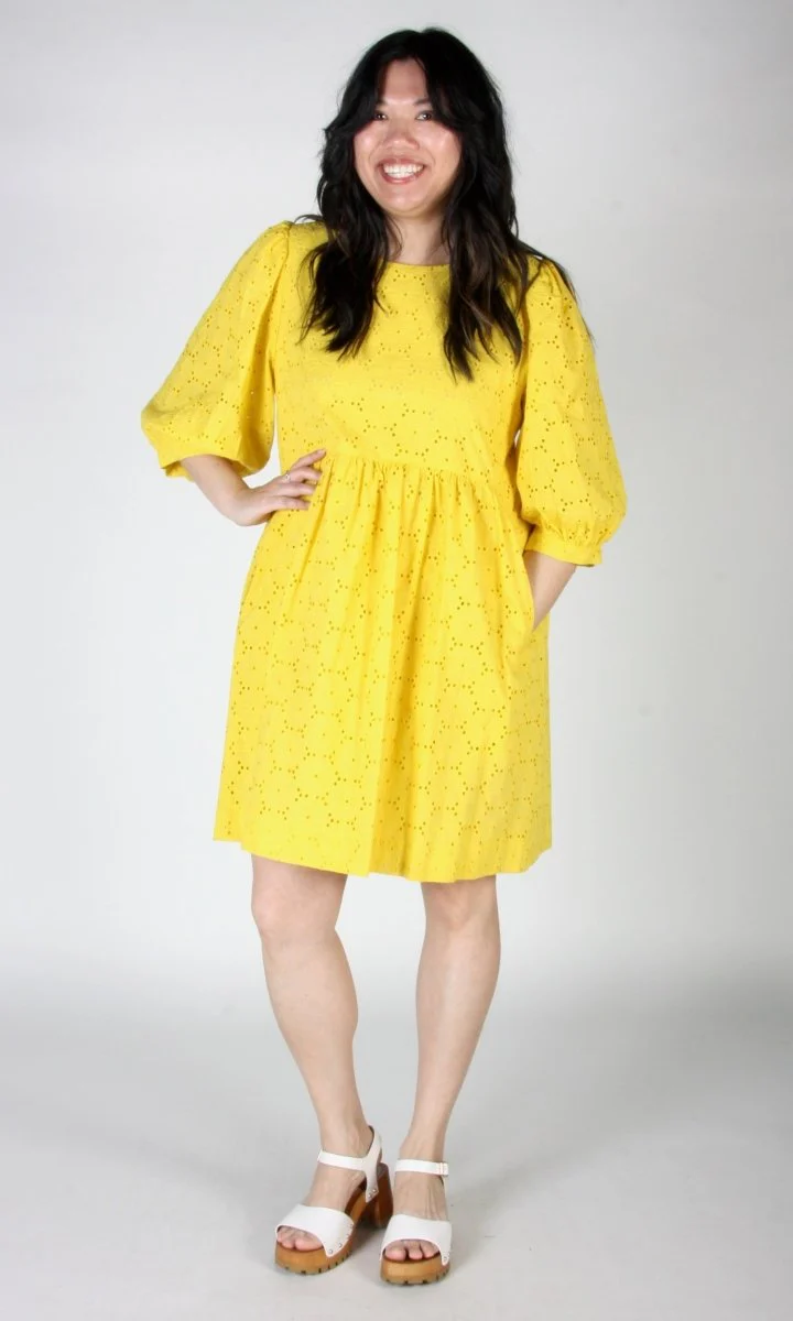 Birds of North America Bluebonnet Dress (Yuzu) - Image 15