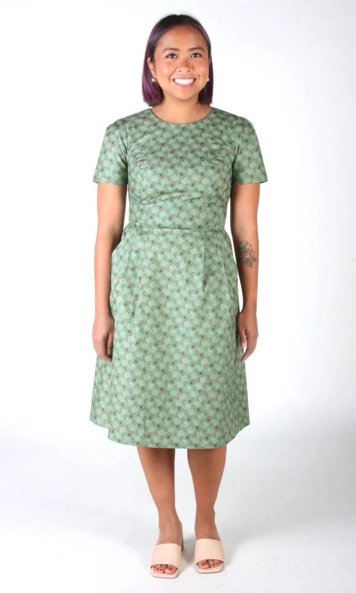 Birds of North America Buttonquail Dress - Pears of Wrath (Online Exclusive) - Image 11