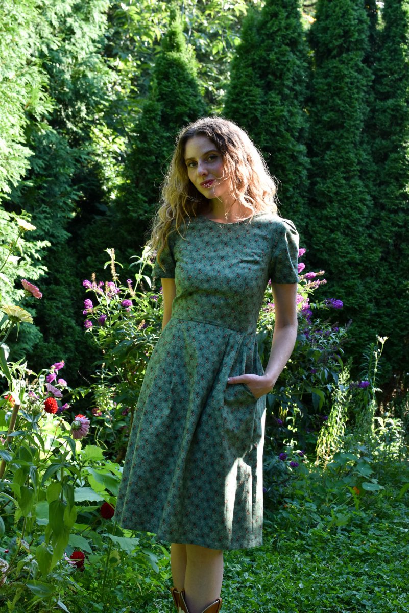 Birds of North America Buttonquail Dress - Pears of Wrath (Online Exclusive) - Image 3
