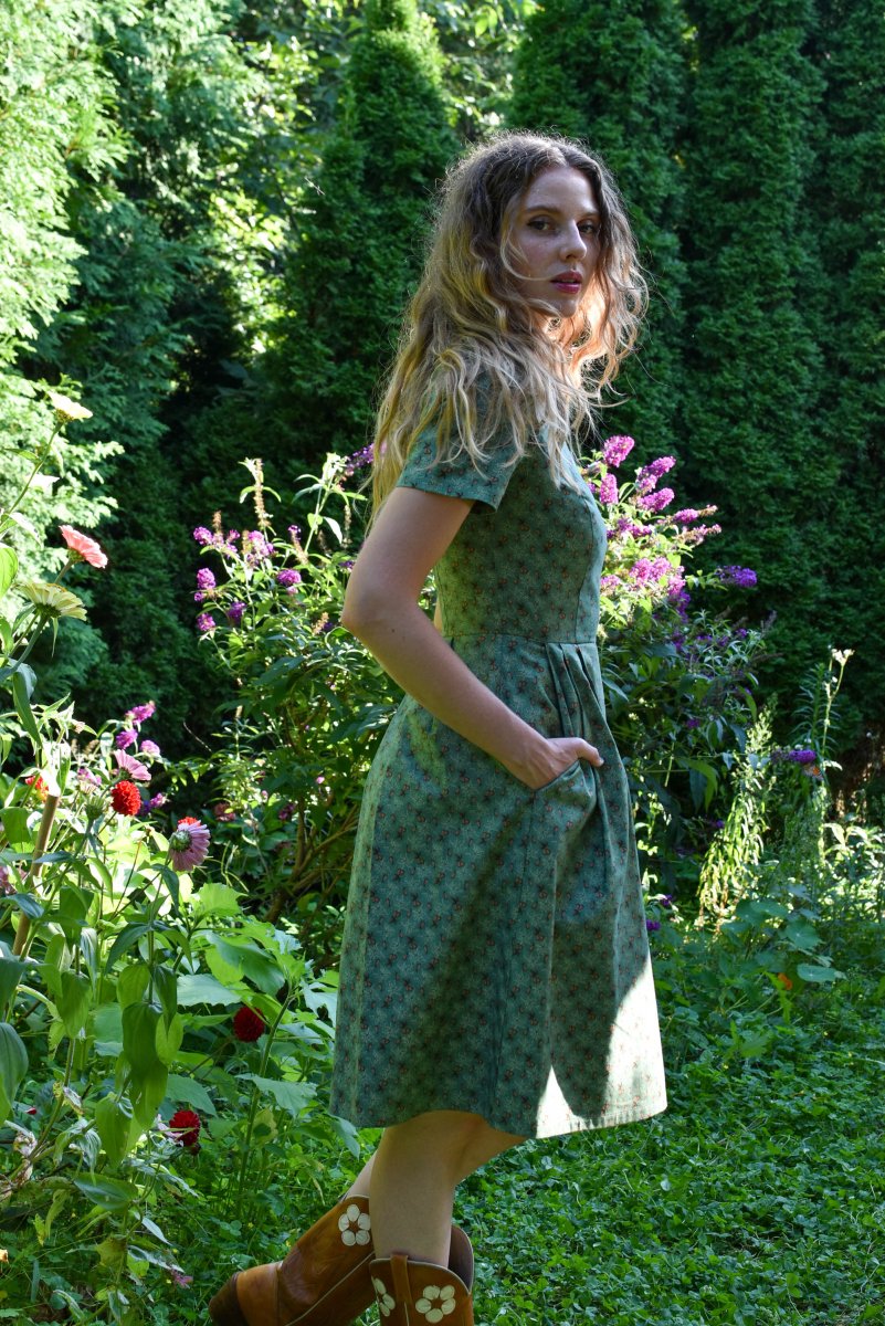 Birds of North America Buttonquail Dress - Pears of Wrath (Online Exclusive) - Image 4