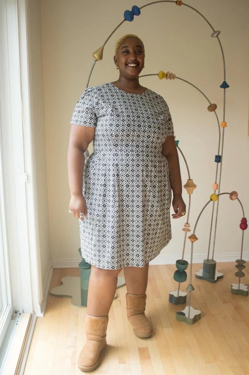 Birds of North America Buttonquail Dress - Quatrefoil (Online Exclusive)