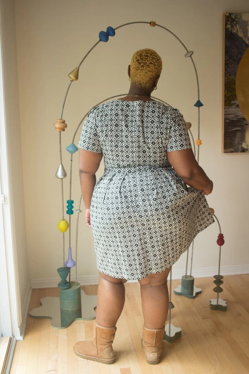 Birds of North America Buttonquail Dress - Quatrefoil (Online Exclusive) - Image 3