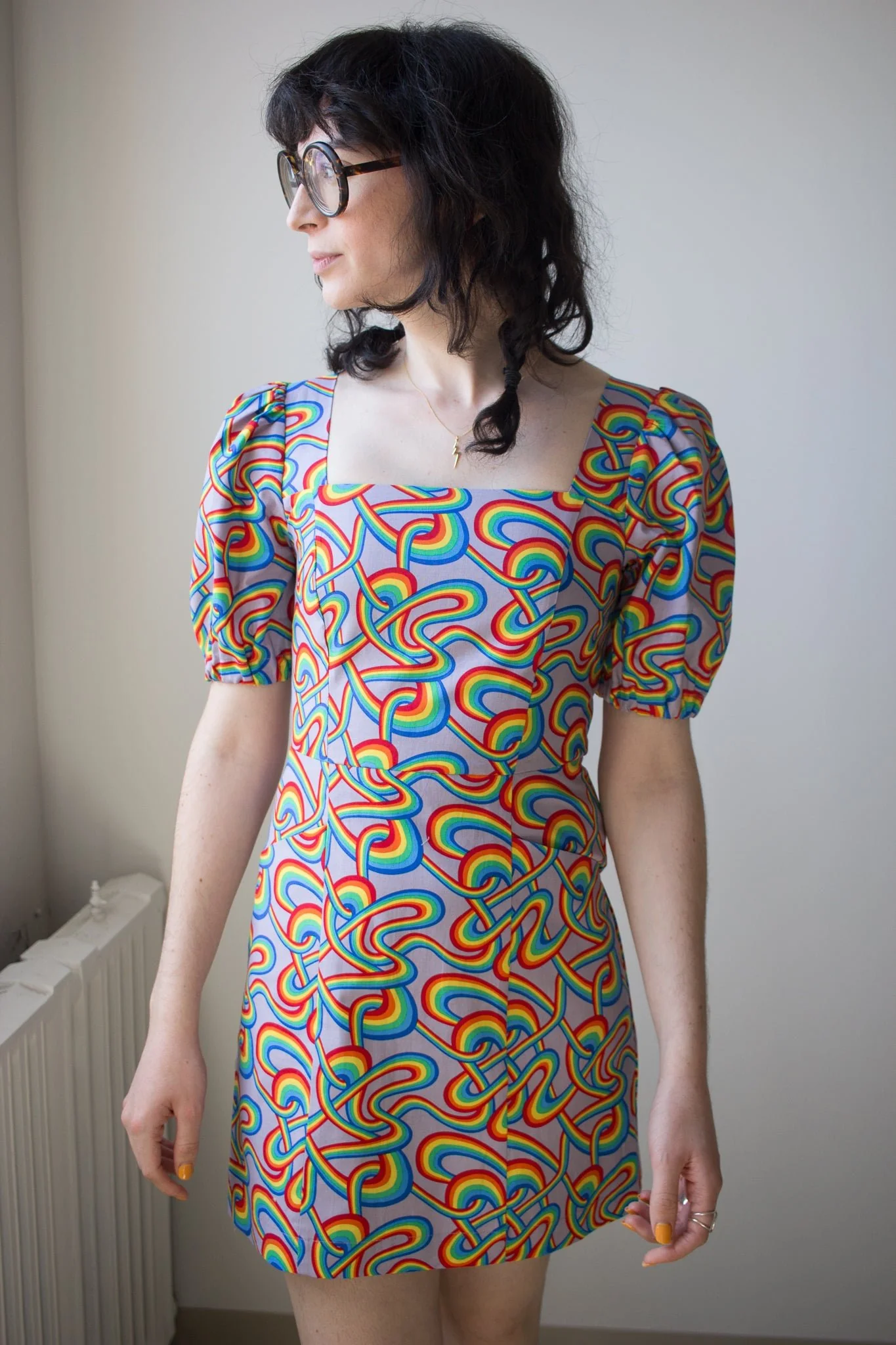 Birds of North America Chickadee Dress - Rainbow Tangle (Online Exclusive) - Image 3