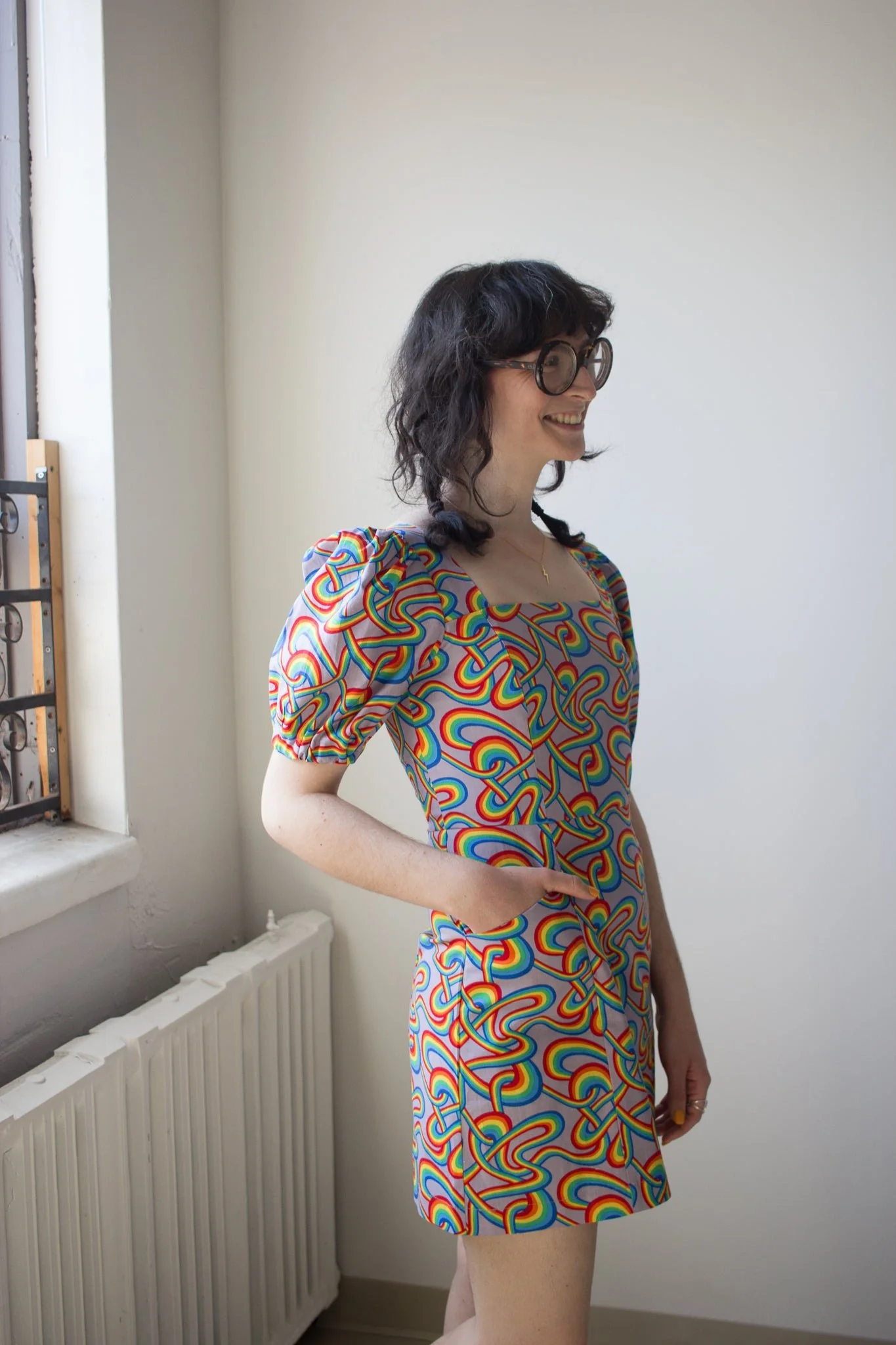 Birds of North America Chickadee Dress - Rainbow Tangle (Online Exclusive) - Image 4