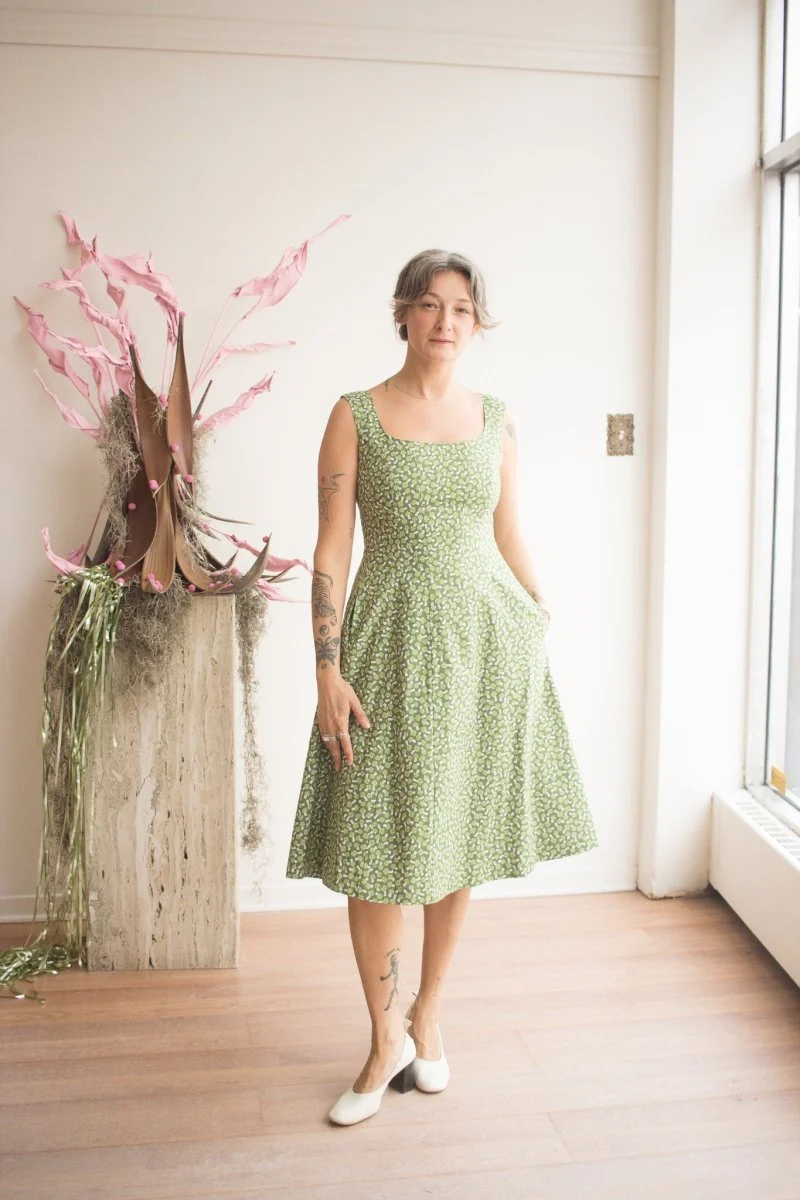 Birds of North America Columba Dress (Greenies)