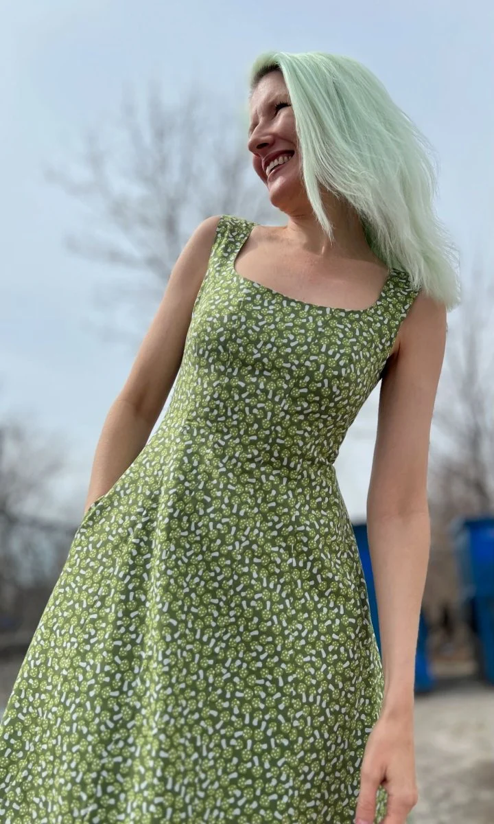Birds of North America Columba Dress (Greenies) - Image 6