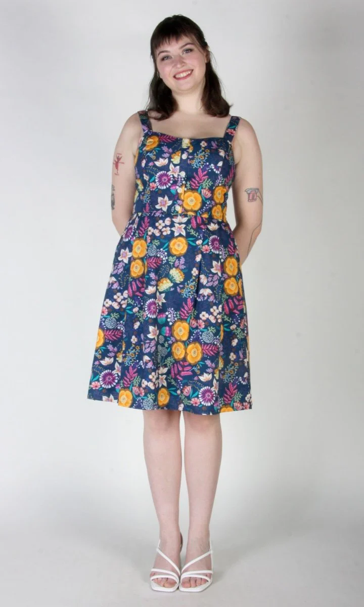 Birds of North America Corncrake Dress (Midnight Brillance) - Image 6