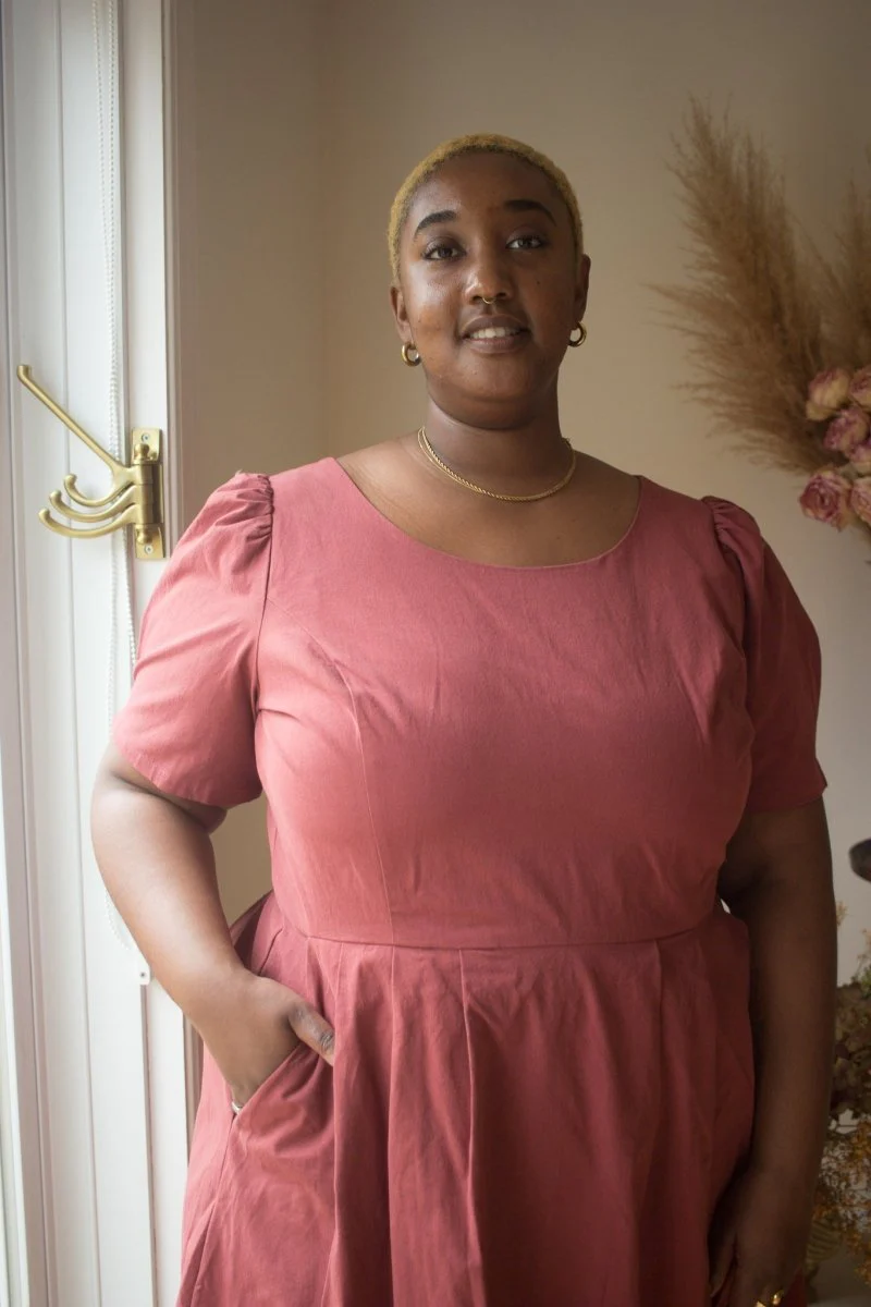 Birds of North America Crag Martin Dress (Rosewood) - Image 2