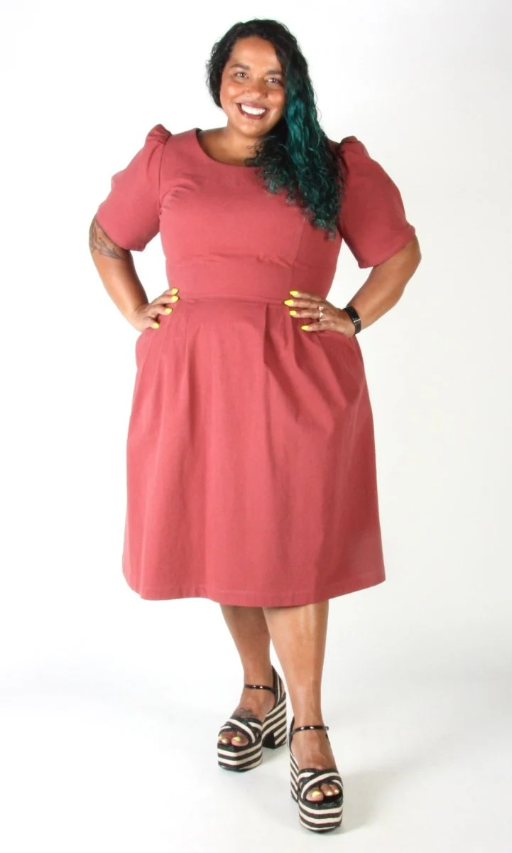 Birds of North America Crag Martin Dress (Rosewood) - Image 8