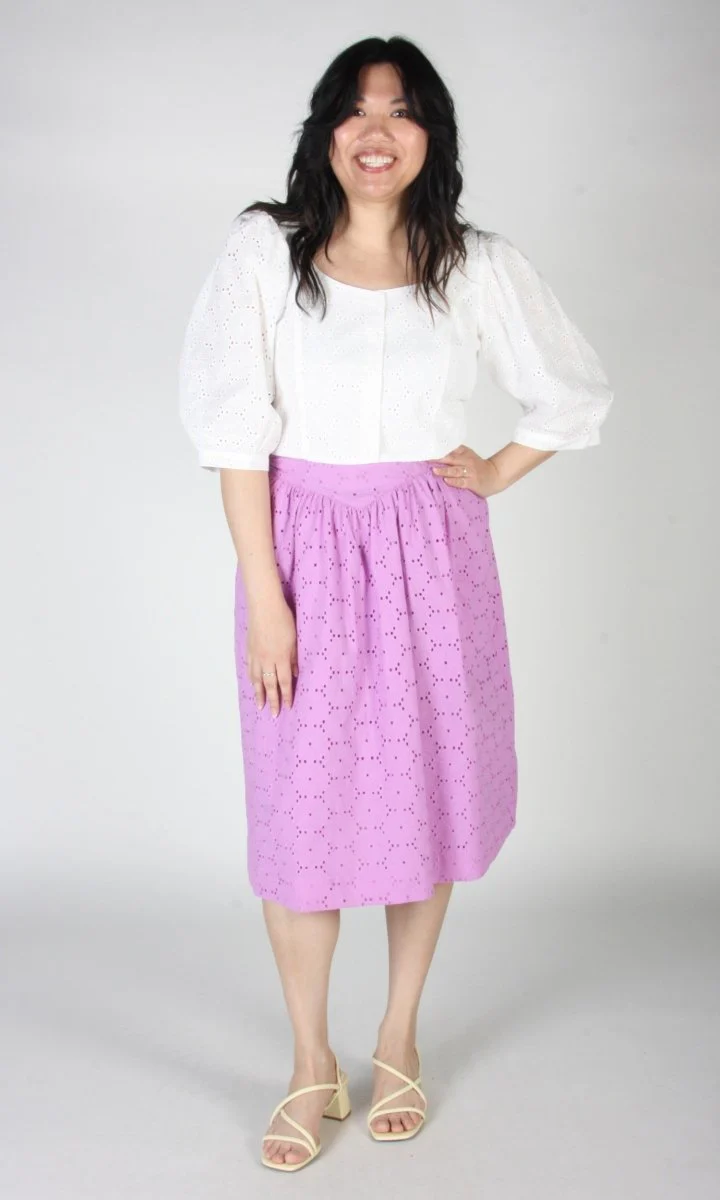 Birds of North America Hermit Thrush Skirt (Ube) - Image 14