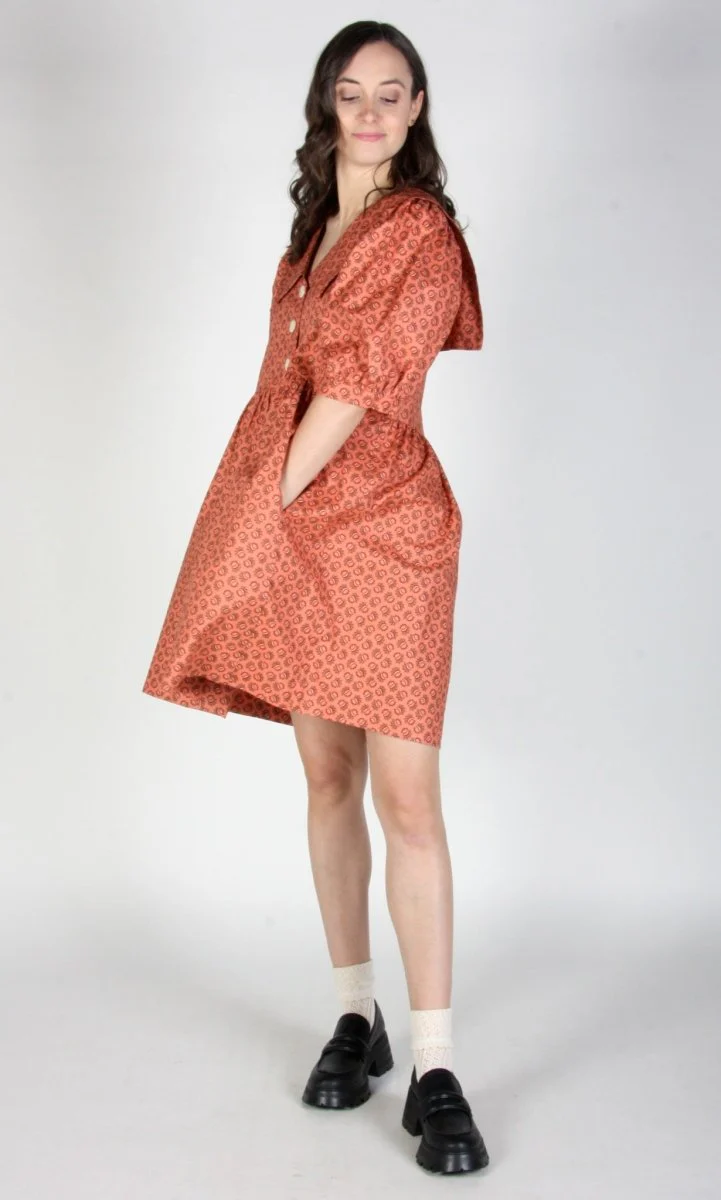 Birds of North America Fieldfare Dress - Berry Sheaf (Online Exclusive) - Image 6