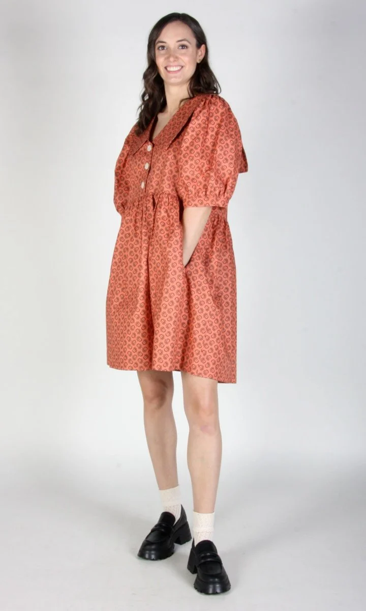 Birds of North America Fieldfare Dress - Berry Sheaf (Online Exclusive) - Image 7