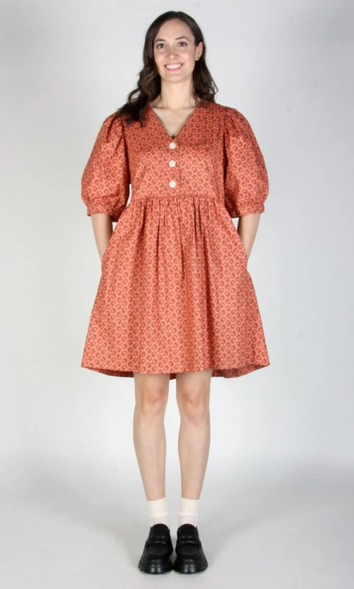 Birds of North America Fieldfare Dress - Berry Sheaf (Online Exclusive) - Image 8