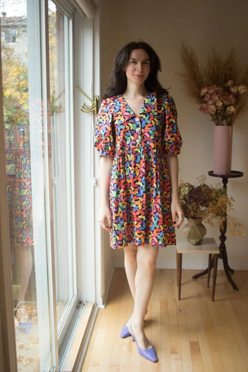 Birds of North America Fieldfare Dress - Lepidoptera (Online Exclusive) - Image 2