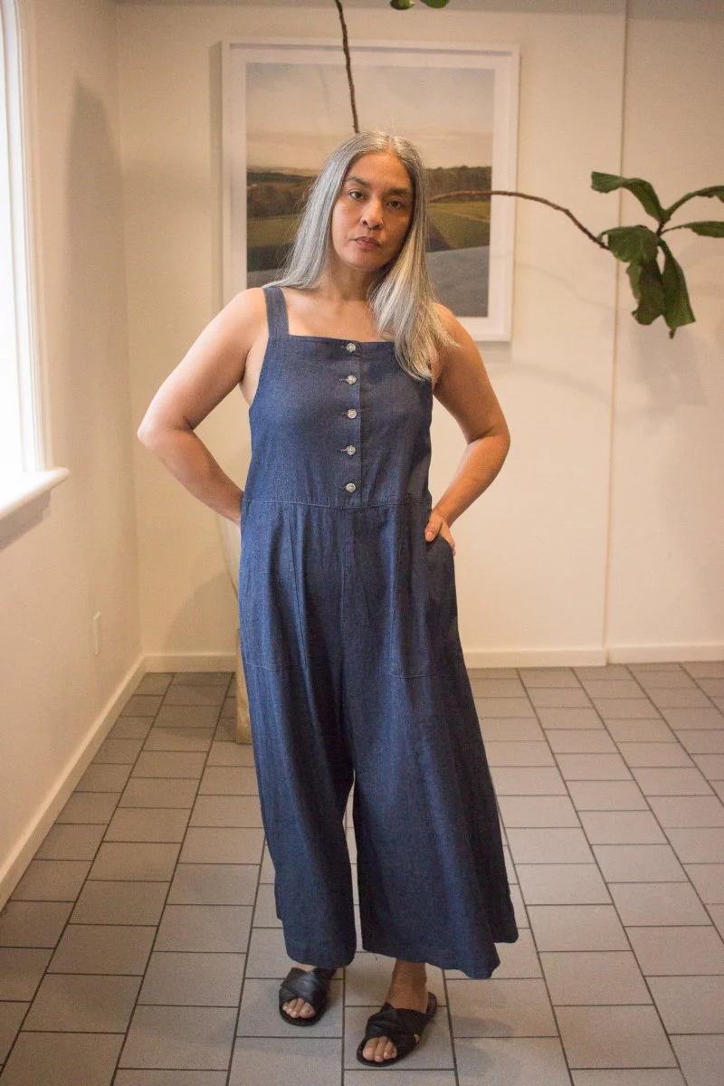 Birds of North America Firecrest Jumpsuit (Dark Wash) - Image 3