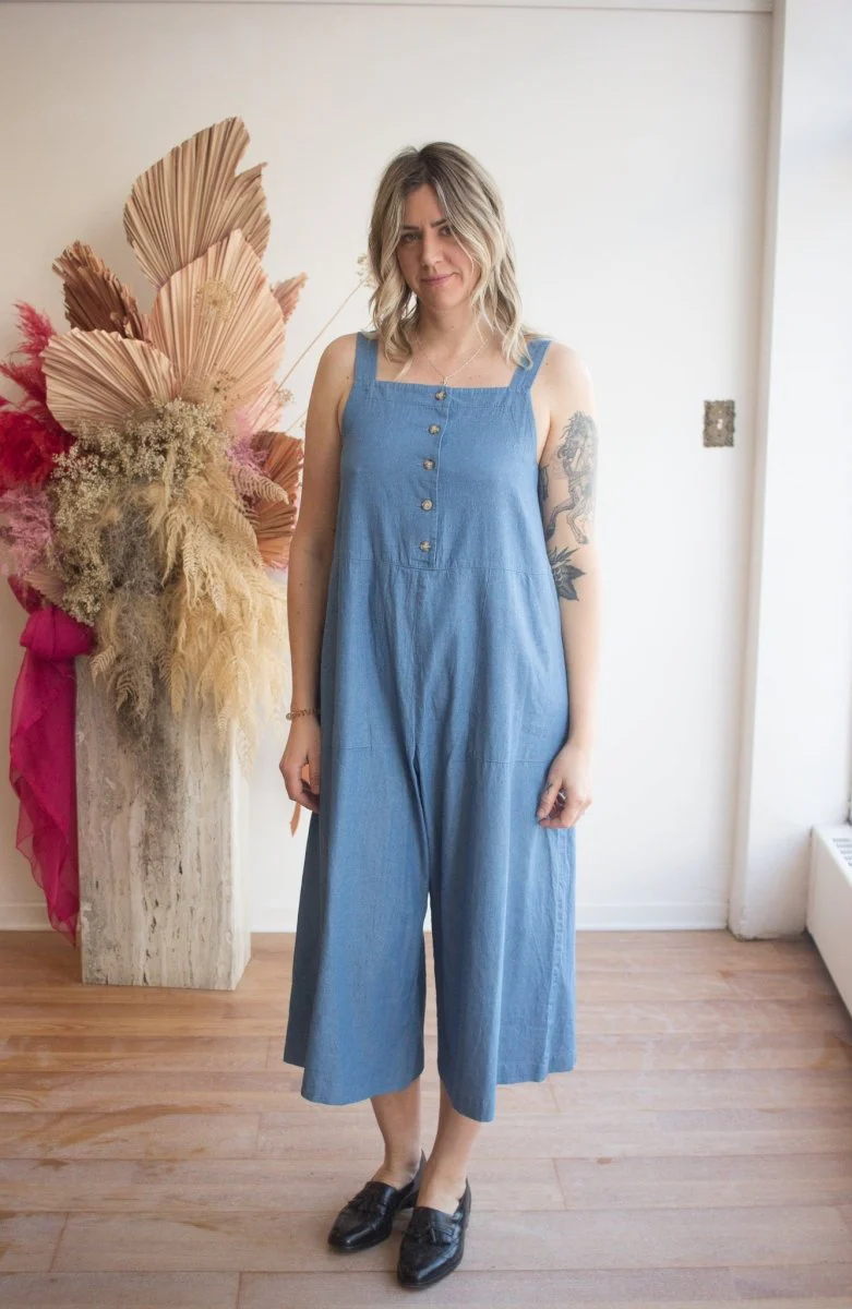 Birds of North America Firecrest Jumpsuit (Medium Wash)
