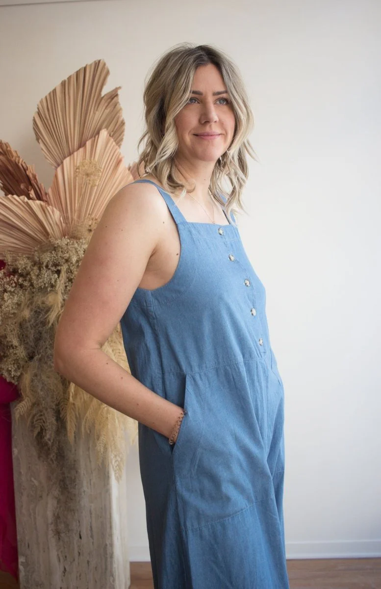 Birds of North America Firecrest Jumpsuit (Medium Wash) - Image 3