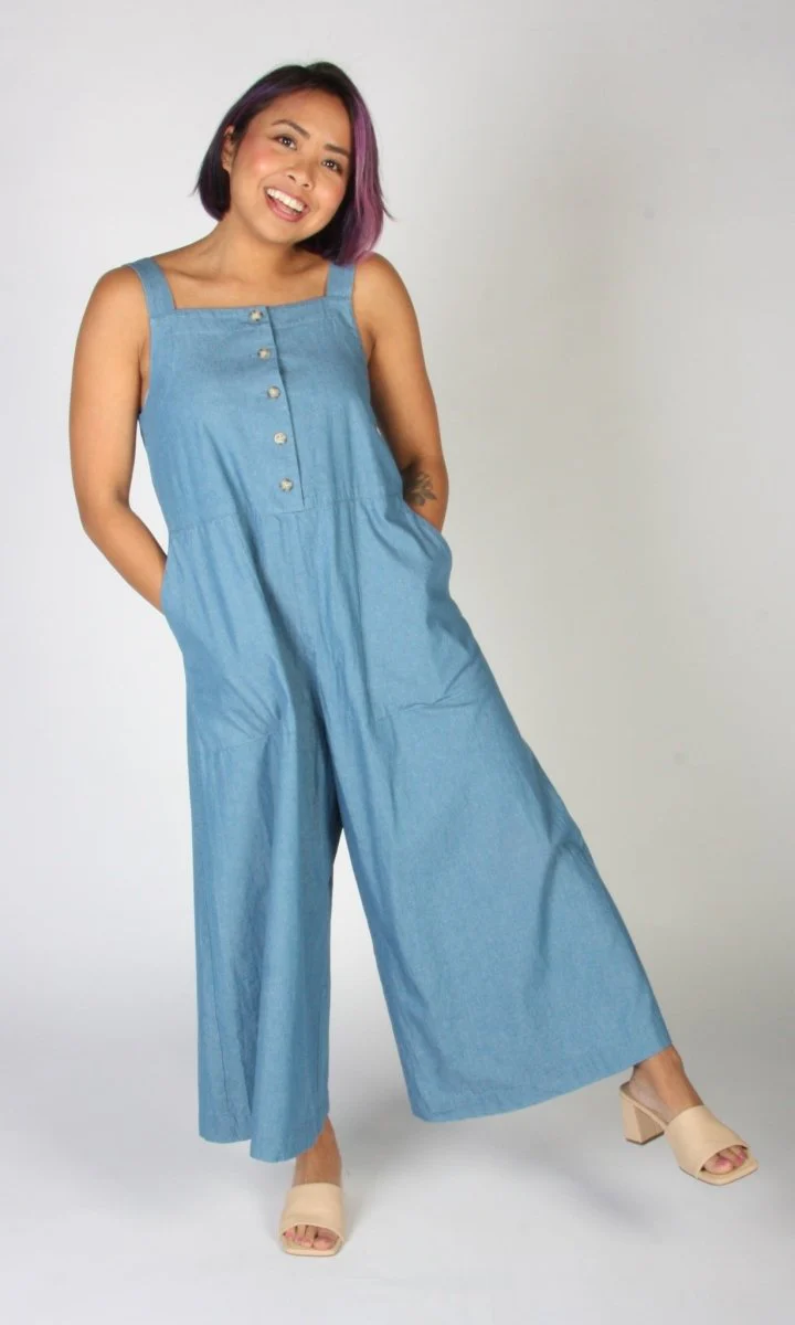 Birds of North America Firecrest Jumpsuit (Medium Wash) - Image 9