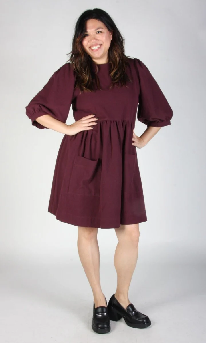 Birds of North America Flowerpiercer Dress (Burgundy) (Online Exclusive) - Image 12
