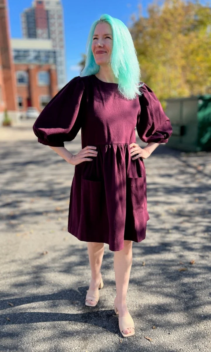 Birds of North America Flowerpiercer Dress (Burgundy) (Online Exclusive) - Image 2