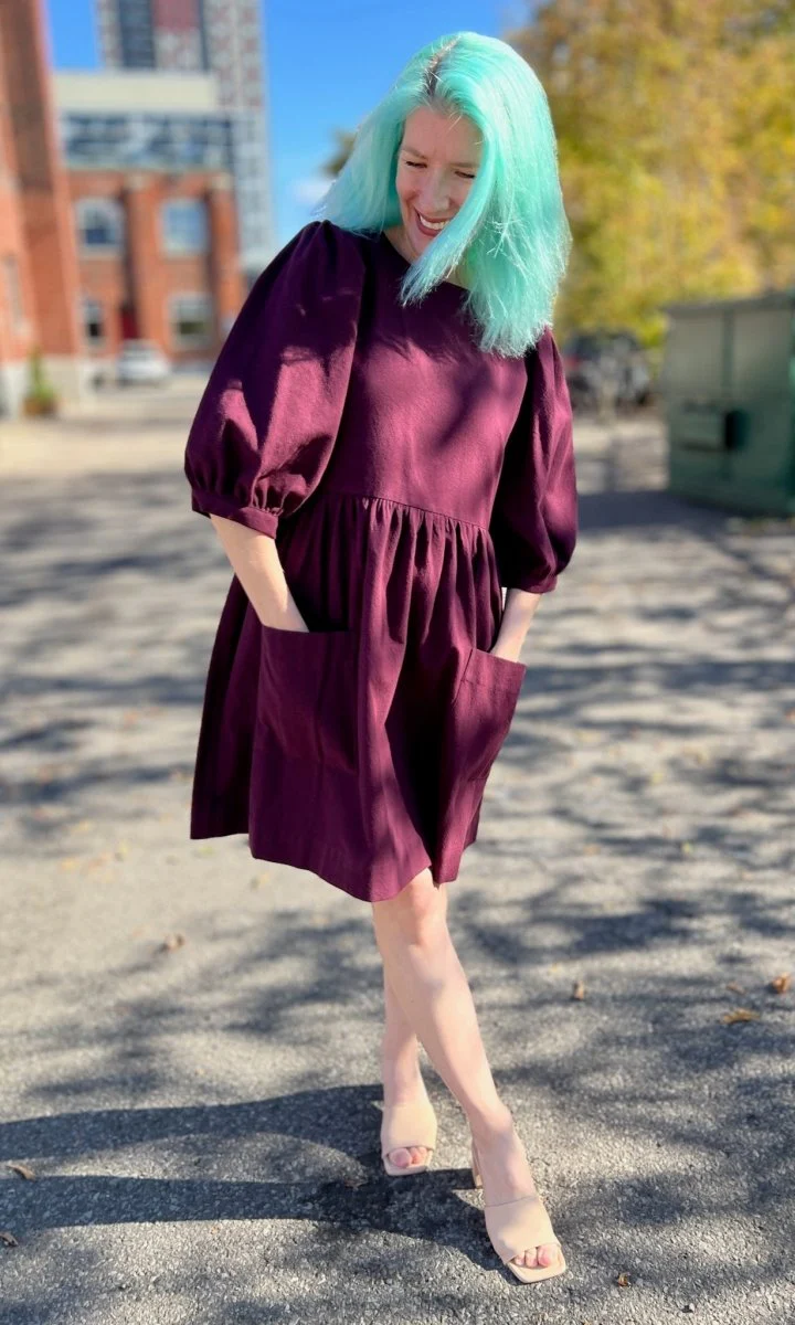 Birds of North America Flowerpiercer Dress (Burgundy) (Online Exclusive) - Image 3