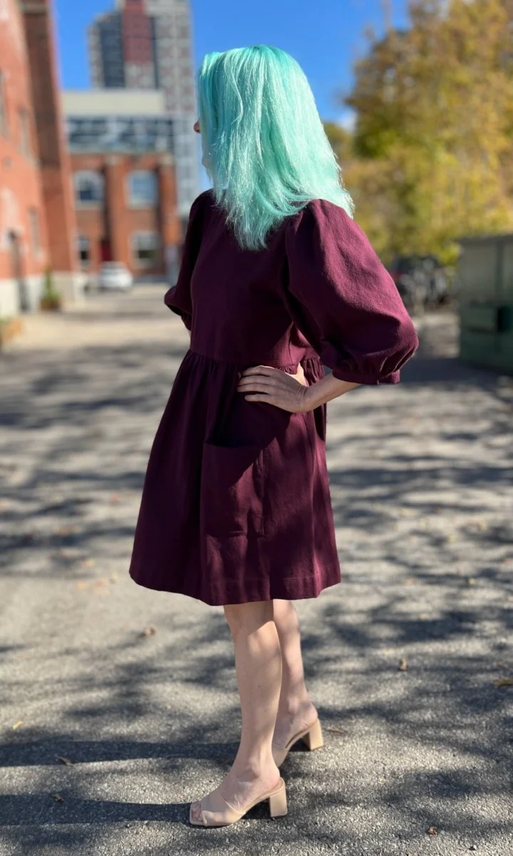 Birds of North America Flowerpiercer Dress (Burgundy) (Online Exclusive) - Image 4