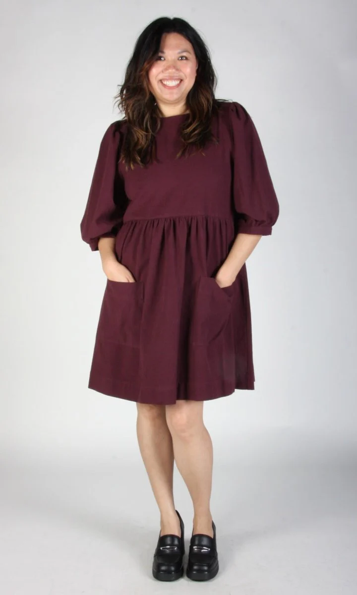 Birds of North America Flowerpiercer Dress (Burgundy) (Online Exclusive) - Image 9