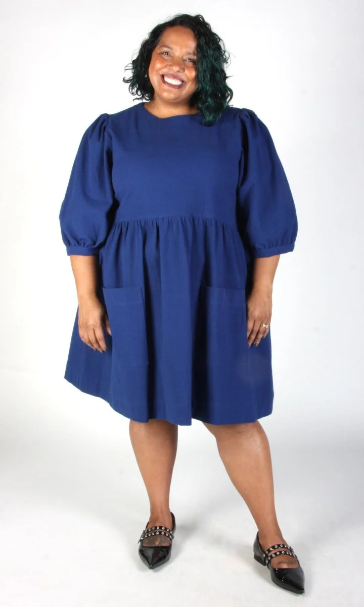 Birds of North America Flowerpiercer Dress (Indigo) (Online Exclusive) - Image 6