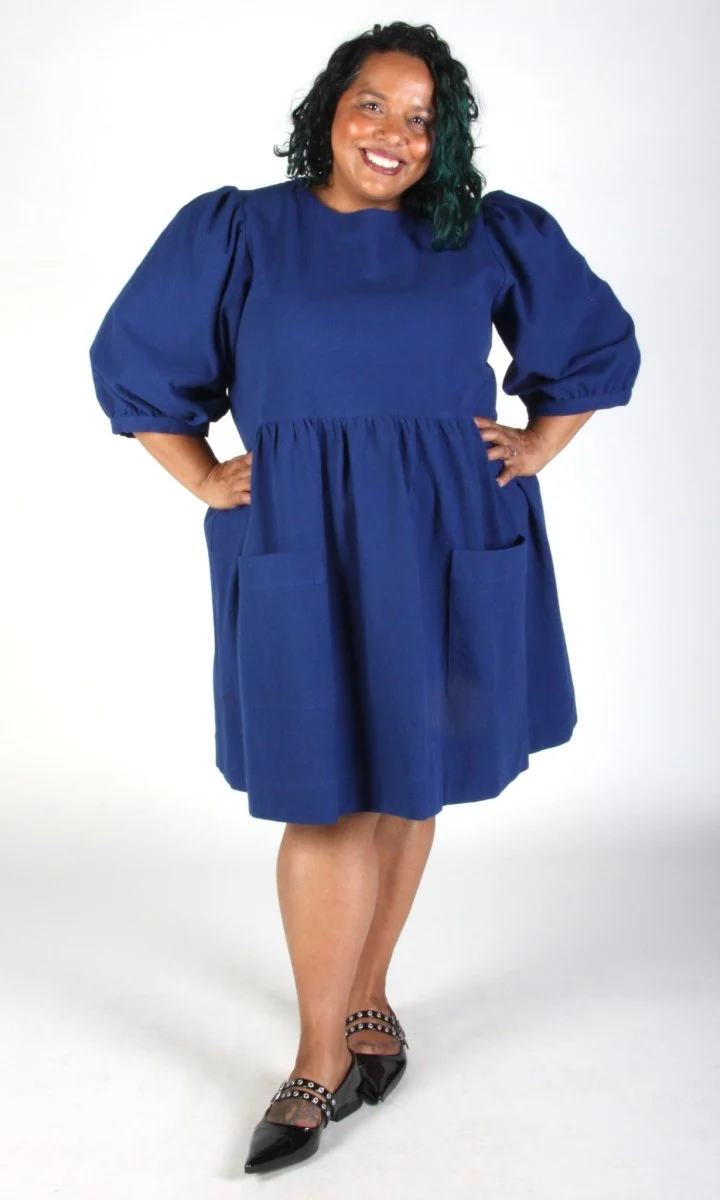 Birds of North America Flowerpiercer Dress (Indigo) (Online Exclusive) - Image 7