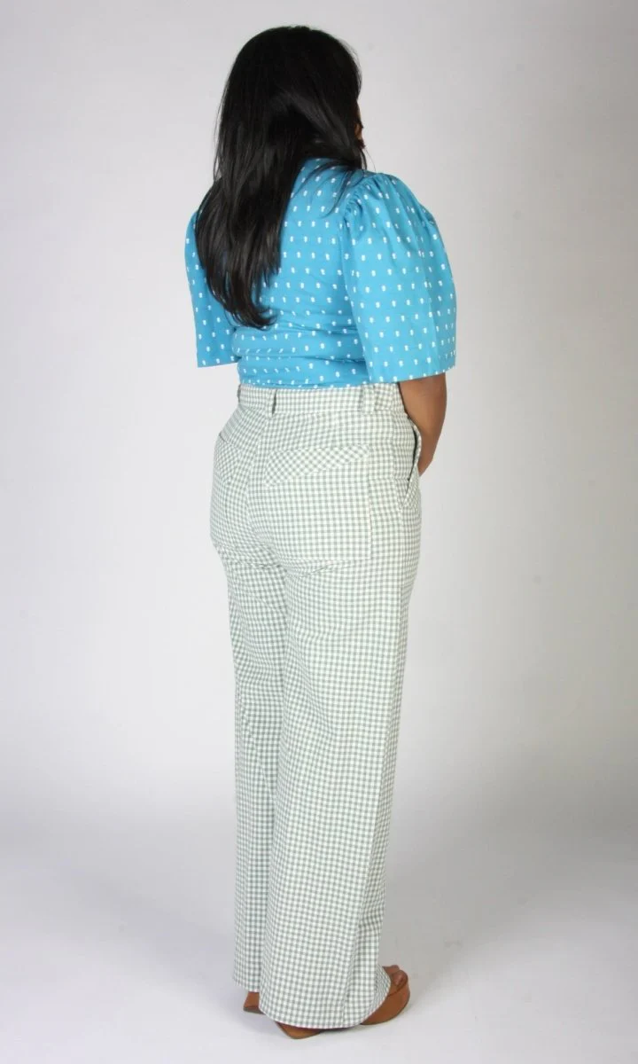 Birds of North America Gannet Pants (Sage Gingham) - Image 12
