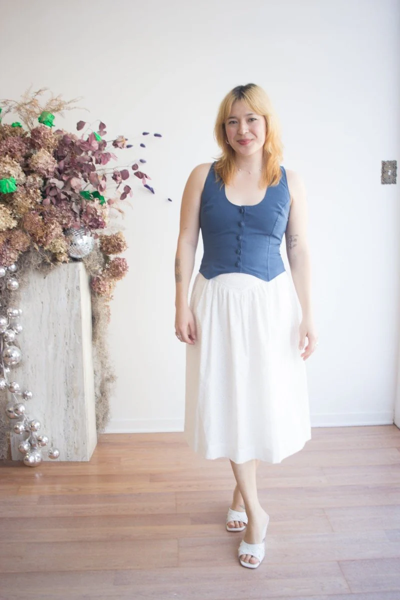 Birds of North America Hermit Thrush Skirt (White)
