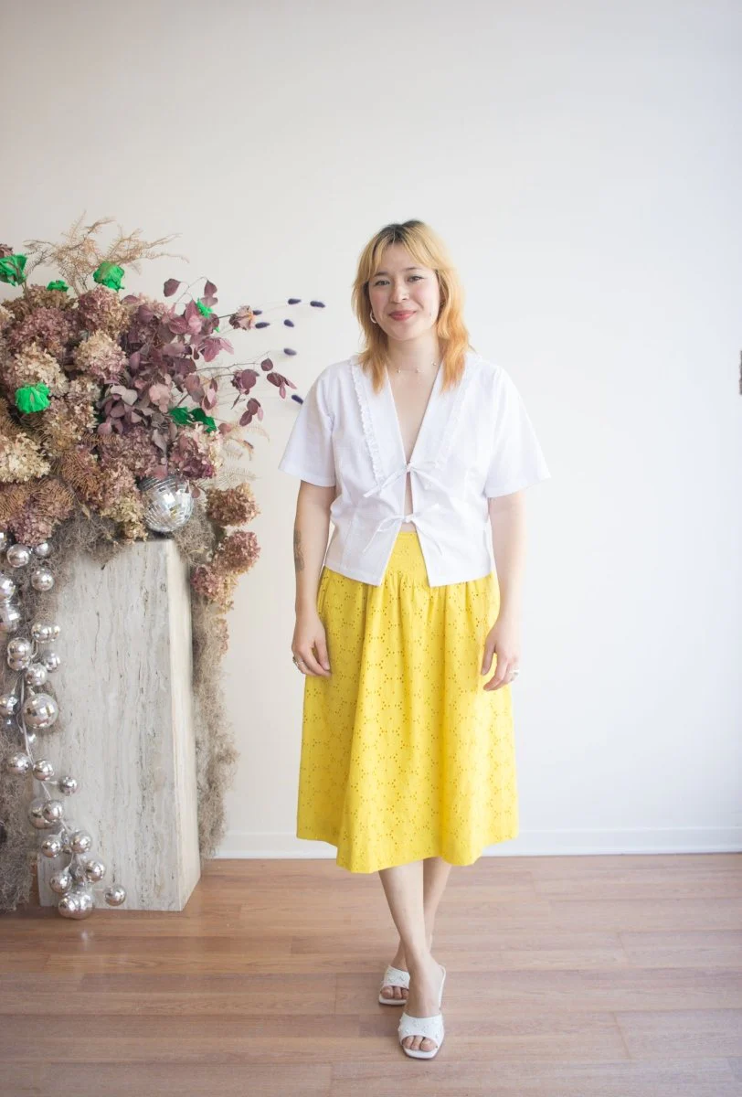 Birds of North America Hermit Thrush Skirt (Yuzu) - Image 2