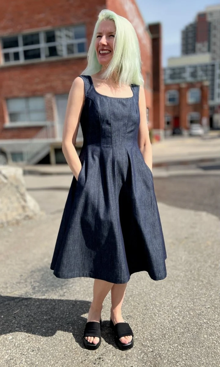 Birds of North America Honey Buzzard Dress (Dark Wash)