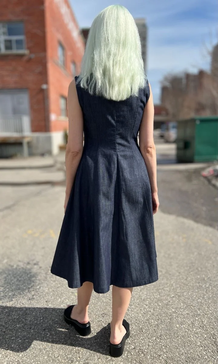 Birds of North America Honey Buzzard Dress (Dark Wash) - Image 10