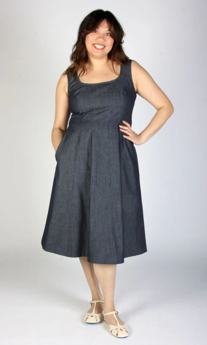 Birds of North America Honey Buzzard Dress (Dark Wash) - Image 11