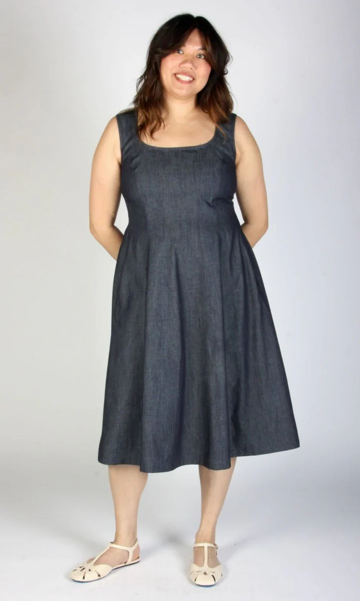Birds of North America Honey Buzzard Dress (Dark Wash) - Image 13